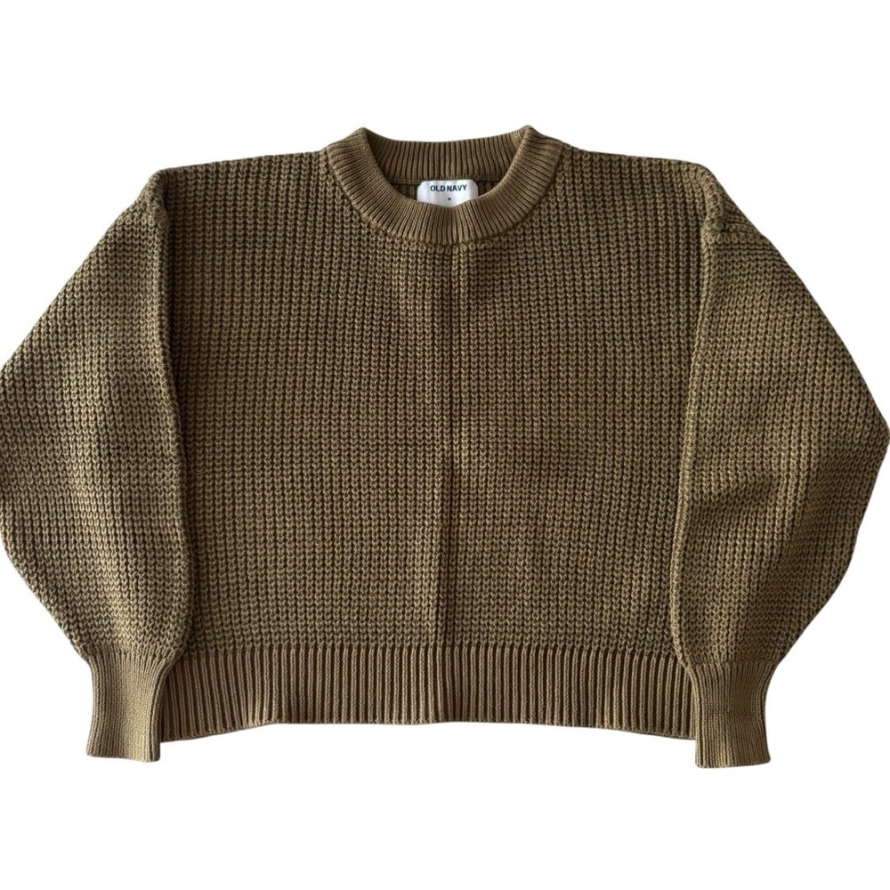 Old Navy Olive Green Chunky Sweater, Size M